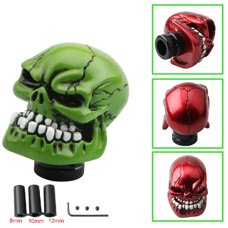 Universal Manual Head Lever Auto Parts Automatic Gear Shift Knob Skull Personalized Modification Sport Lever Gear Stick