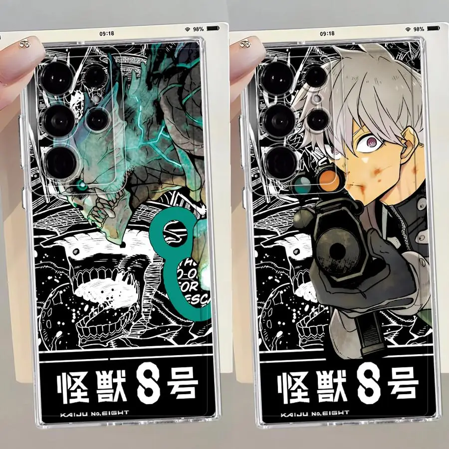 Coque de téléphone souple pour Samsung Galaxy S20 Plus S25 Edge S24 S22 FE S23 Ultra Note 20 Ultra 10 S21 Monster Kaiju No.8