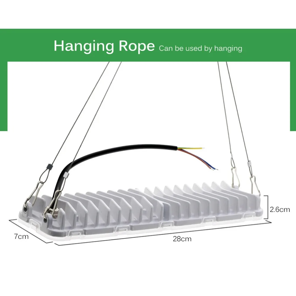 50W espectro completo LED crece la luz lámparas de cultivo impermeable IP67 COB luz de inundación de crecimiento para plantas invernadero