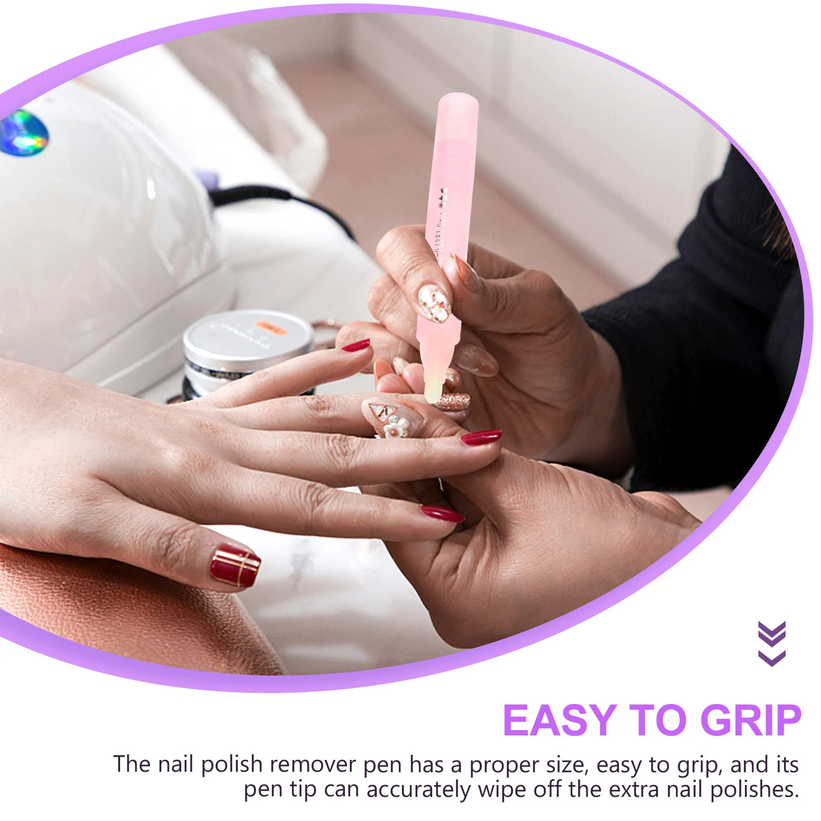 6 قطعة قلم إزالة البولندية أداة تصحيح فن الأظافر الممتازة للحواف النظيفة مستلزمات مانيكير قلم إزالة التلوث للأظافر #4