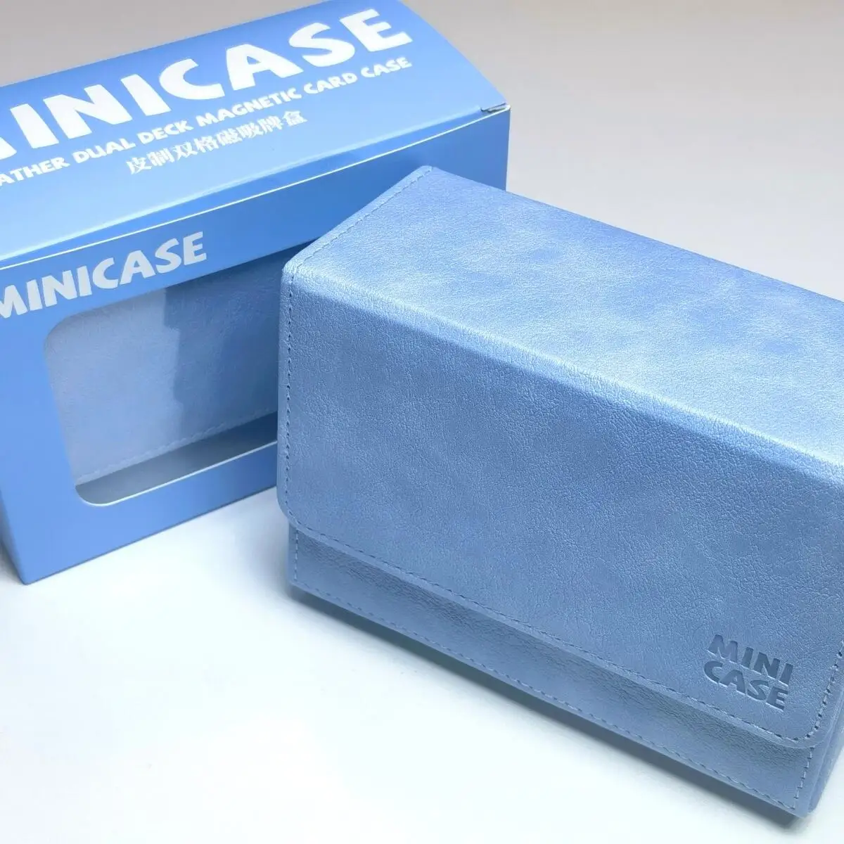 Diy Self Made Double Grid Magnetic Suction Card Storage Box Card Storage Box High-End Leather Card Storage Box Cards Gift Toys