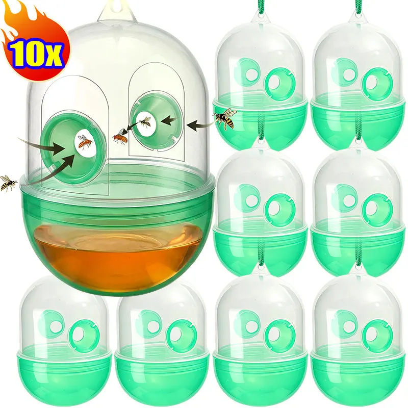 Reusable Hanging Orchard Insect Traps Efficient One Way Entry Eco Multi Pest Wasp Fly Ant Killer Outdoors Yard Balcony Safe Trap