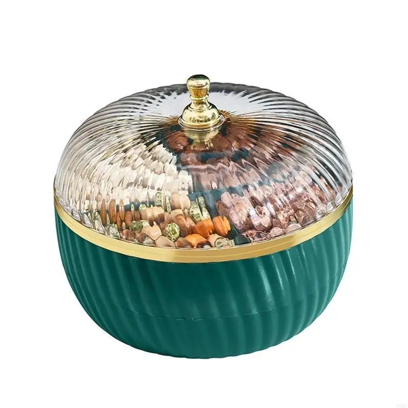 

X6HC Single/ Double Layer Plastic Green Tray Dried Platters Chocolate Fruit Platters 4-Compartment for Candy Pastry Nut