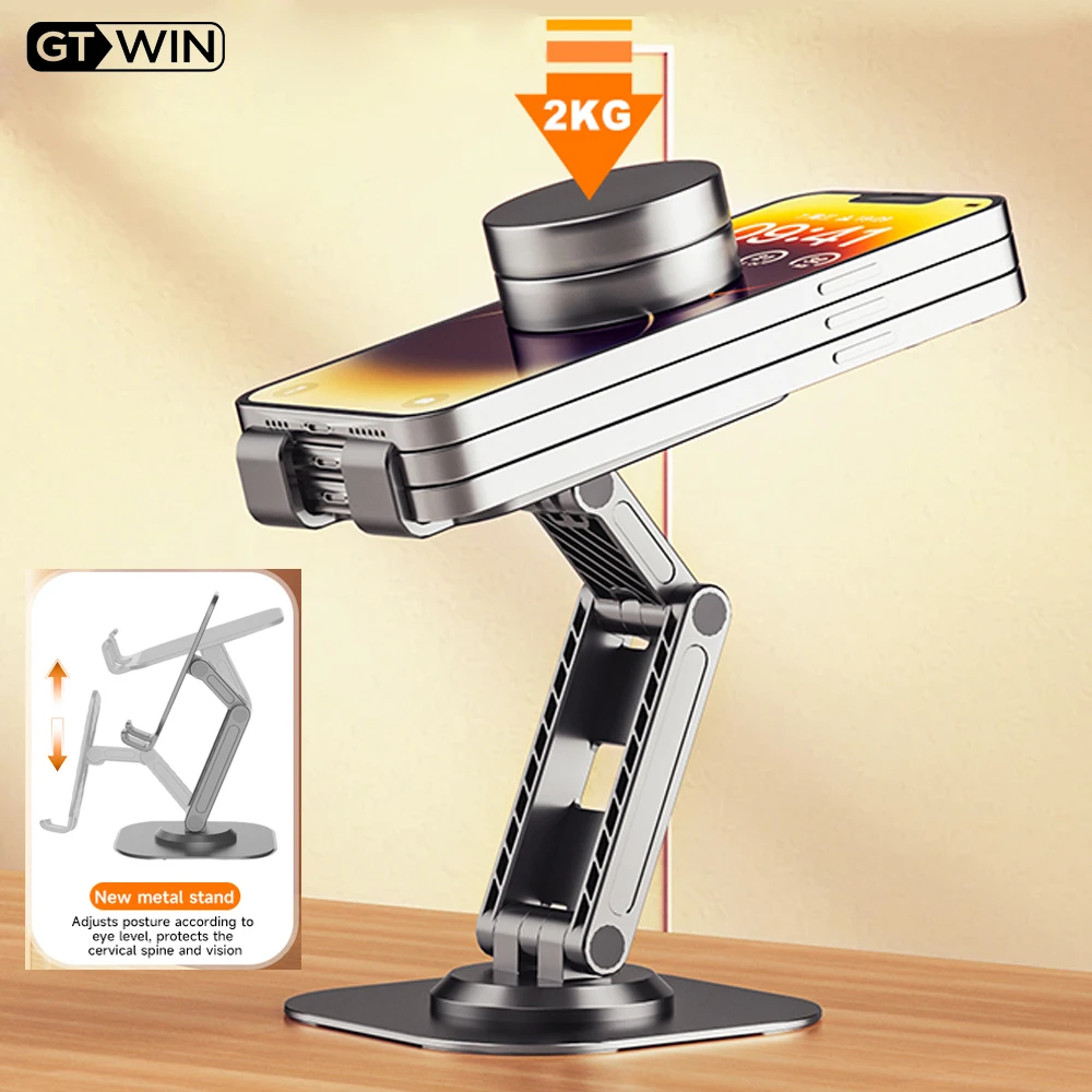 Rotatable Phone Holder Desk Mobile Phone Stand Foldable Metal Tablet Holder Support For iPhone 14 iPad Pro Air Universal Stand