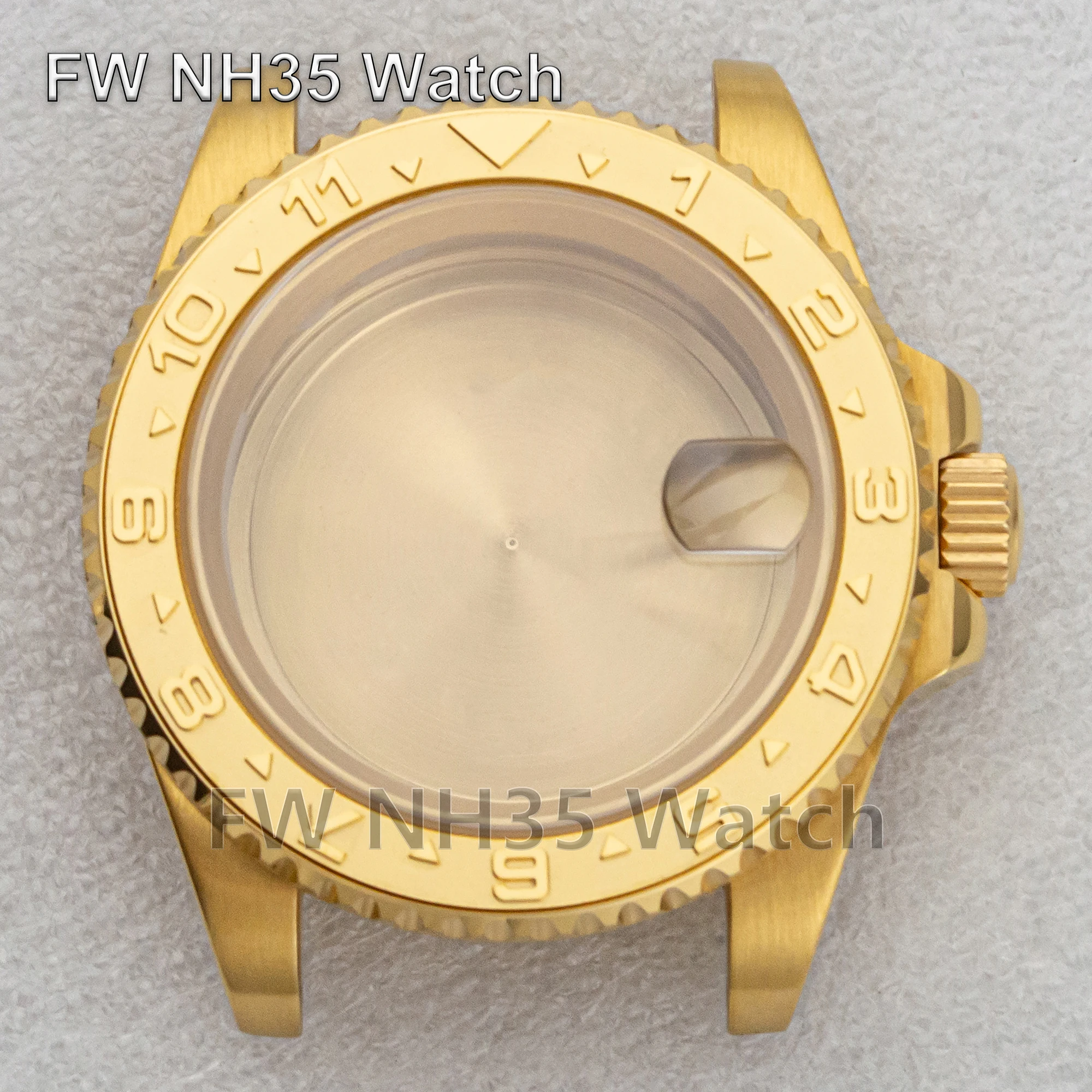 40mm Case Sapphire Crystal Bezel Insert 10ATM Water Resistant Watch Case for SUB GMT Watch Accessorise Fit NH35/NH36 Movement