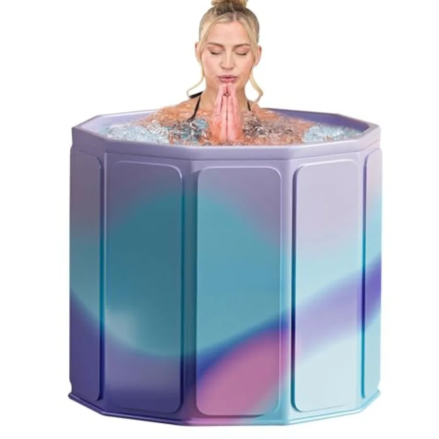 

Ванна для горячих и холодных процедур 31,5 дюйма, большая вместимость – портативная складная ванна с утолщенной изоляцией для домашнего душа/использования на улице