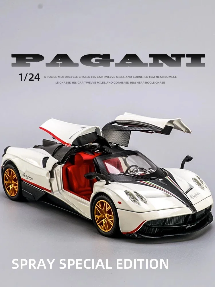 

Коллекция 1/24 года, Pagani Aeolus, суперспортивный автомобиль, модель литая под давлением, модель автомобиля со звуком и искусственным распылением, игрушки, рождественские подарки