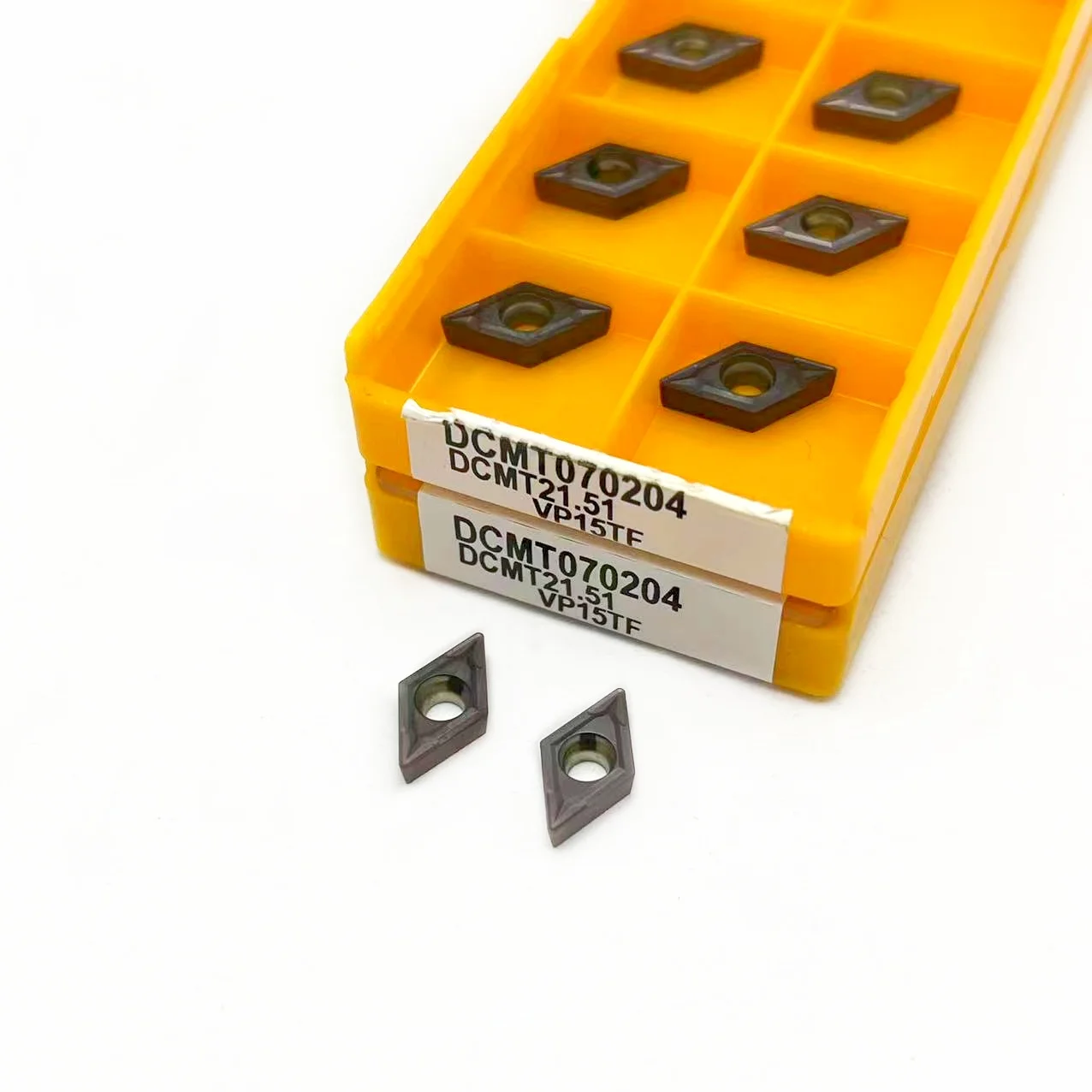 Inserto de carburo de alta calidad DCMT070204 UE6020, herramienta de torneado interno de Metal DCMT070204 VP15TF, torno de fresado, corte de placa