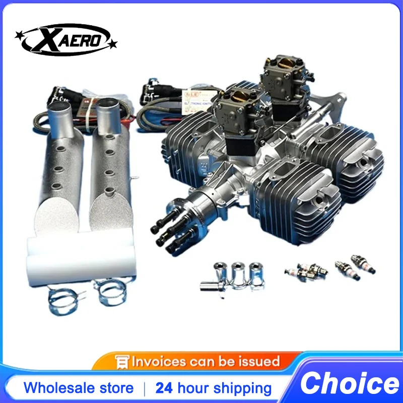 

DLE222 4-цилиндровый RC газовый двигатель 222cc 2-тактный боковой выхлоп с воздушным охлаждением, ручной запуск, гигантская масштабная модель, мощность самолета