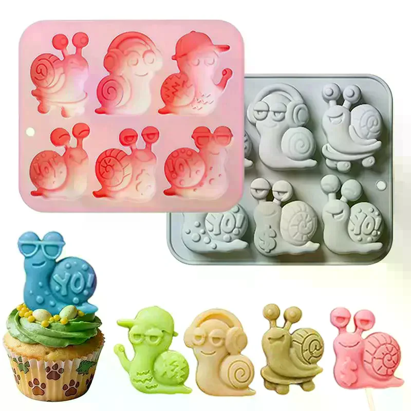 /PFU/Mold Snail Silicone Mold For Cake Gummy Jello , Cake Decoration Soap Mold Silicone Baking Mold Chocolate