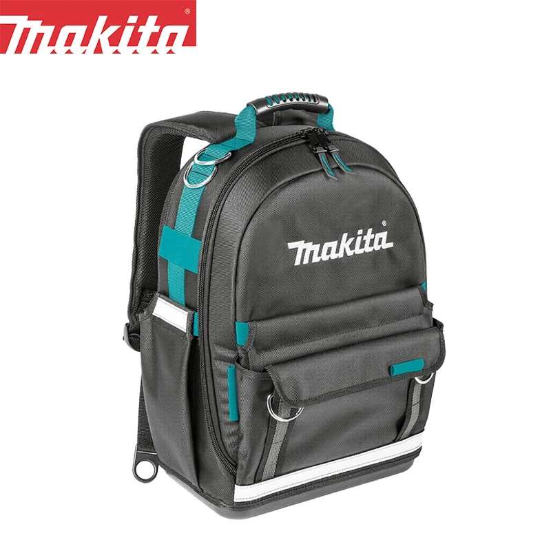 Makita กระเป๋าเป้สะพายหลังของแท้ E-15481หนาความจุขนาดใหญ่พลาสติกแข็งกันน้ำฐานเครื่องมือจัดกระเป๋า