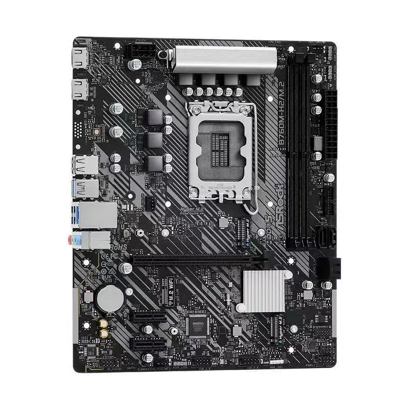 La scheda madre ASRock B760M-H2 / M.2 supporta la doppia interfaccia M.2 12-14 generazione 1700 12100/12400, adatta per desktop desktop