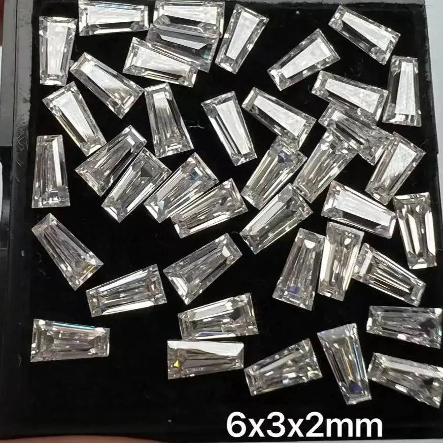 Small Size Stones Trapezoid Cut D Color VVS1 With GRA Certificated Super White Moissanite Pass diamond Test  for DIY Design