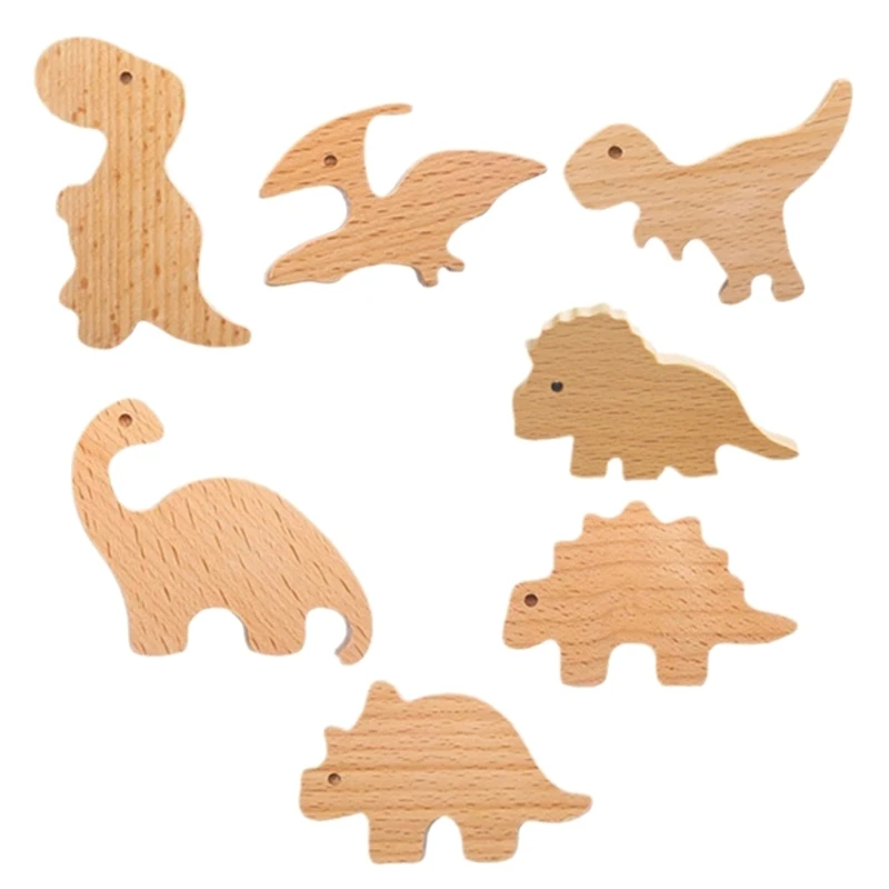 Set of 2 Dinosaur Shaped Drawer Handle Easy Install Entryway Hanger Hook Rack for Hallway and Foyer Organization