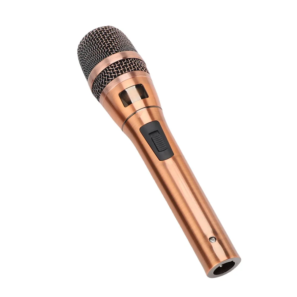 Handheld Wired Dynamic Microphone with ON Off Switch Cardioid Moving Coil Microphone Vocal Microphone Karaoke Singing