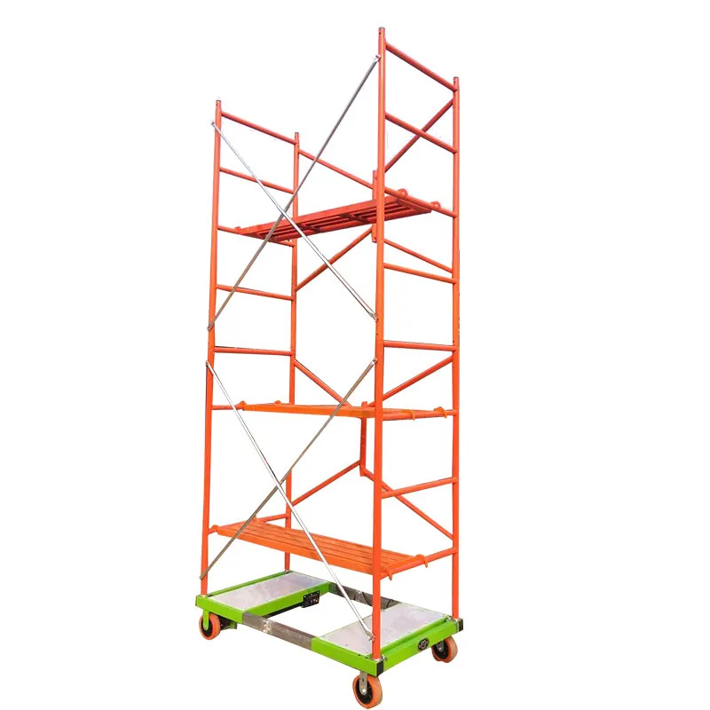 

Electric construction portable wheeled shelves thickened decoration climbing ladder folding mobile remote control scaffolding