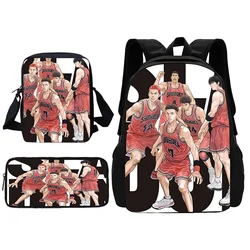 Anime Child School Backpack With Shoulder Slam Dunk Bag Pencil Bags School Bags for Boys Girls Best Gift