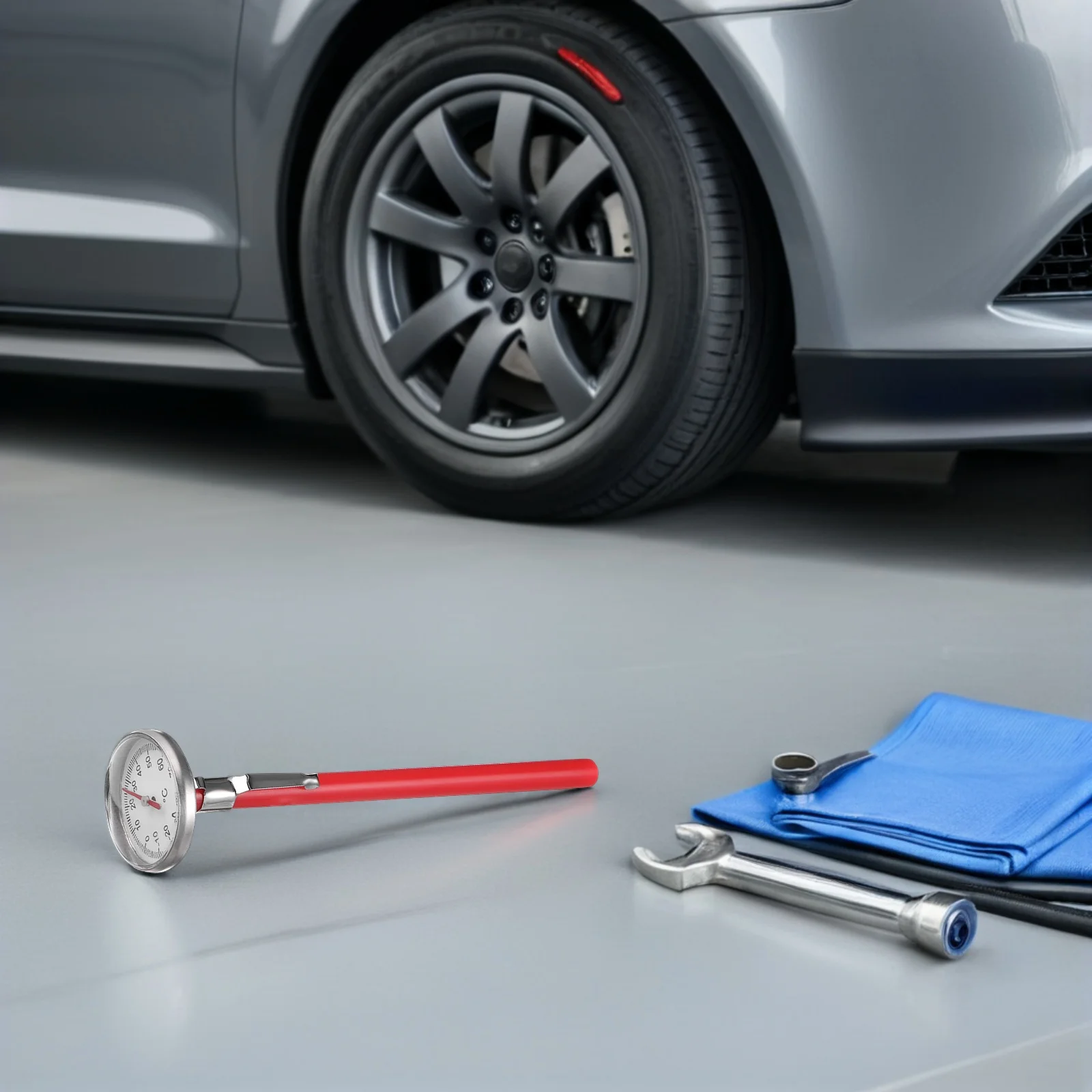 

3Pcs Conditioner Thermometer Mini Sleek Aesthetic Precise Control for Cars Dashboard Temperature Clock