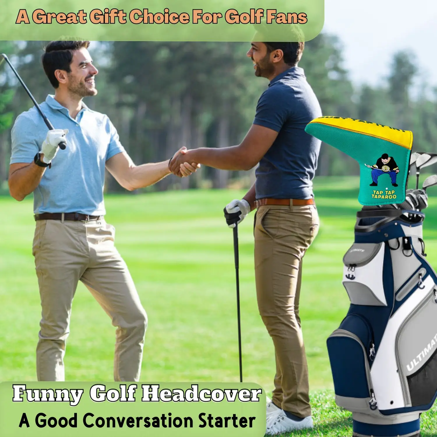 Happy Gilomre Golf Putter Cover - Premium Blade Putter Headcover with Soft Lining - Protective Golf Clubs Accessory for Men - view 6