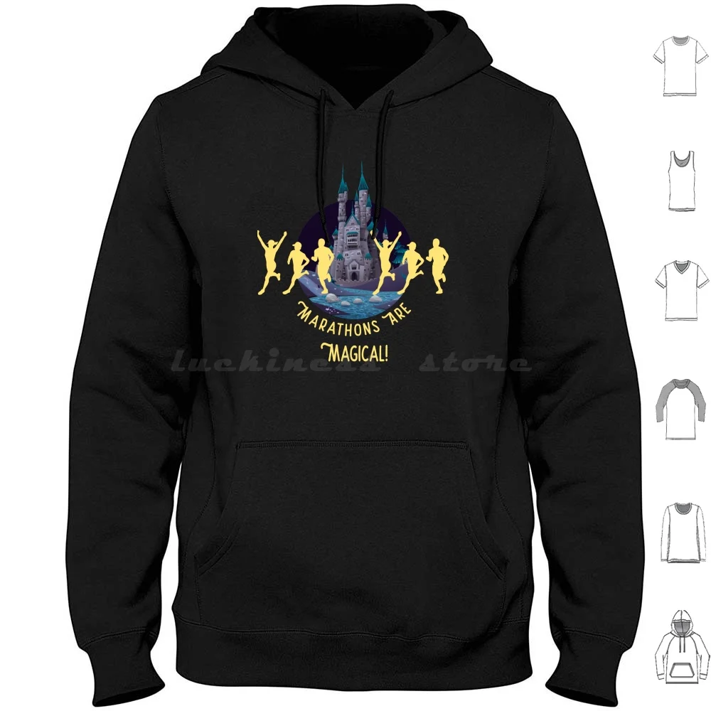 ¡Los maratones son mágicos! Sudaderas con capucha de manga larga Marathon Marathon Runner Marathons Marathon Mom Marathon