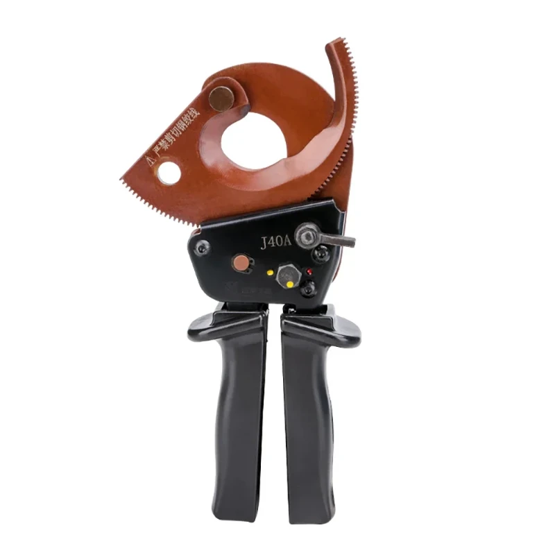 

J40A Ratchet Cable Cutter Max 300mm² Manganese Steel Copper Wire Cutting Tools Cu/Alu Cable Electrical Wire Cutting Plier