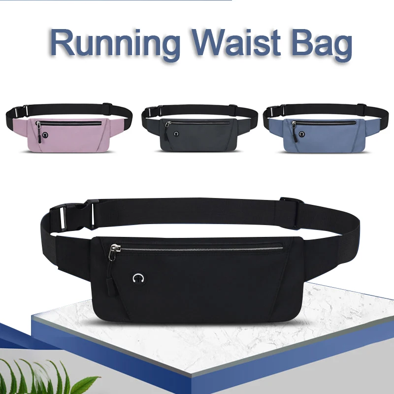 Running Waist Bag Sports Belt Pouch Mobile Phone Bag Men Women Waist Pack Lightweight Gym Sports Bag Waist Pack Adjustable Strap