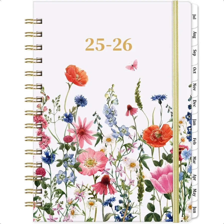 

20252026 Jul. 2025 Jun. 2026 Academic 20252026 2526 s Weekly and Monthly with Tabs 6.3" x 8.4" Hardcover with Back Pocket + T