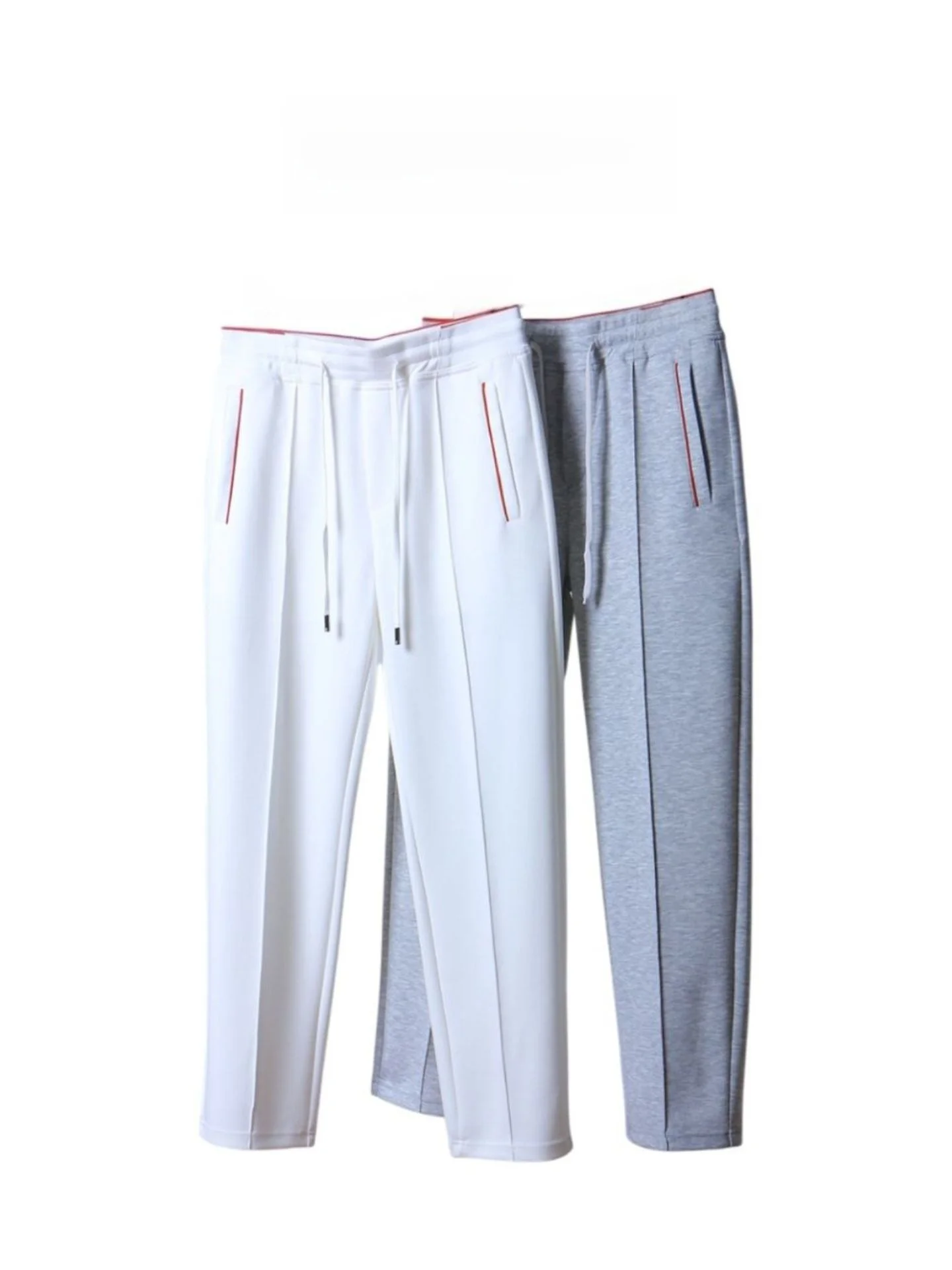 

Мужские прямые брюки с воздушным слоем, повседневные брюки с эластичной резинкой на талии, модные городские брюки, подходящие для повседневного ношения