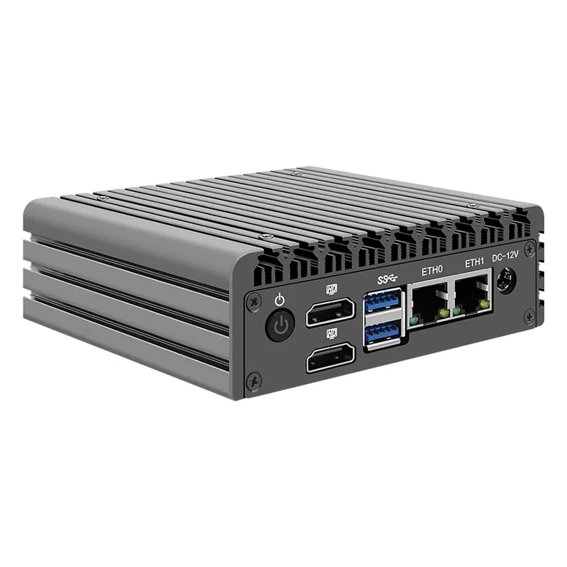 Aittact X86 P5 2x i226-V 2.5G Bezwentylatorowy Mini PC Firewall Router 12. generacji Intel i3-N305 N100 DDR5 4800MHz 2x HDMI2.1 Serwer Proxmox