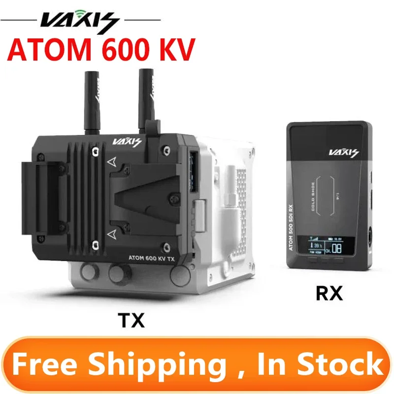 

Vaxis ATOM 600 KV Wireless Transmission System 600 KV Transmitter and ATOM 500 Receiver for RED Komodo Camera SDI IN OUT 600KV