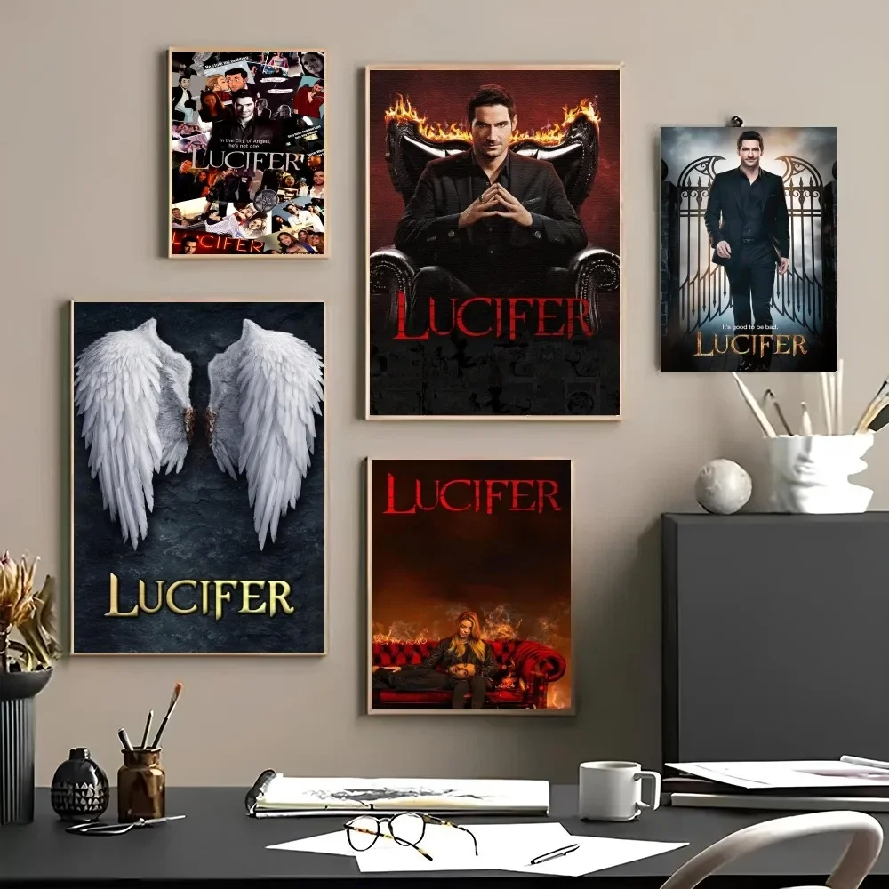 1pc Lucifer  Poster Paper Print Home Bedroom Entrance Bar Cafe Art Painting Decoration