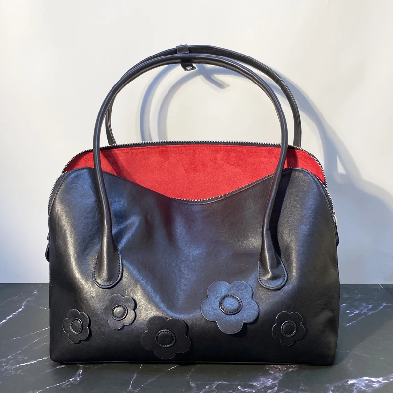Vintage Shell Tote Bags For Women Luxury Designer Handbag Purse 2026 New In PU Decal Large Capacity Top Handle Underarm Shoulder