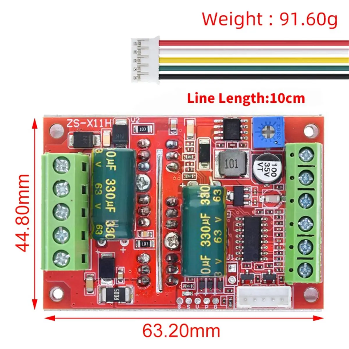 2026 New DC 6-60V 400W BLDC Three Phase Brushless Motor Controller, PWM Hall Motor Driver Board for 12V 24V 48V Motors