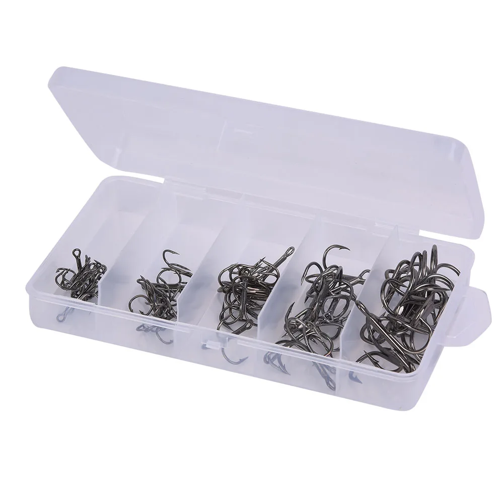 Fishing Hooks Treble Hook Sharpened Barbed High Strength Metal Fishhook Accessories Kit Fishhook Fishing Treble Hook Hook