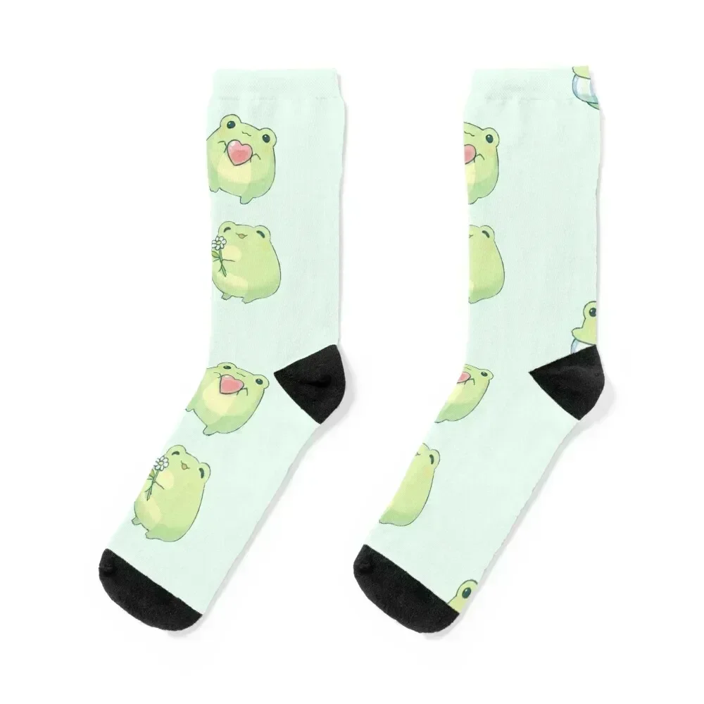

Cute Frogs Socks warm winter cycling summer Antiskid soccer Socks Women Men's