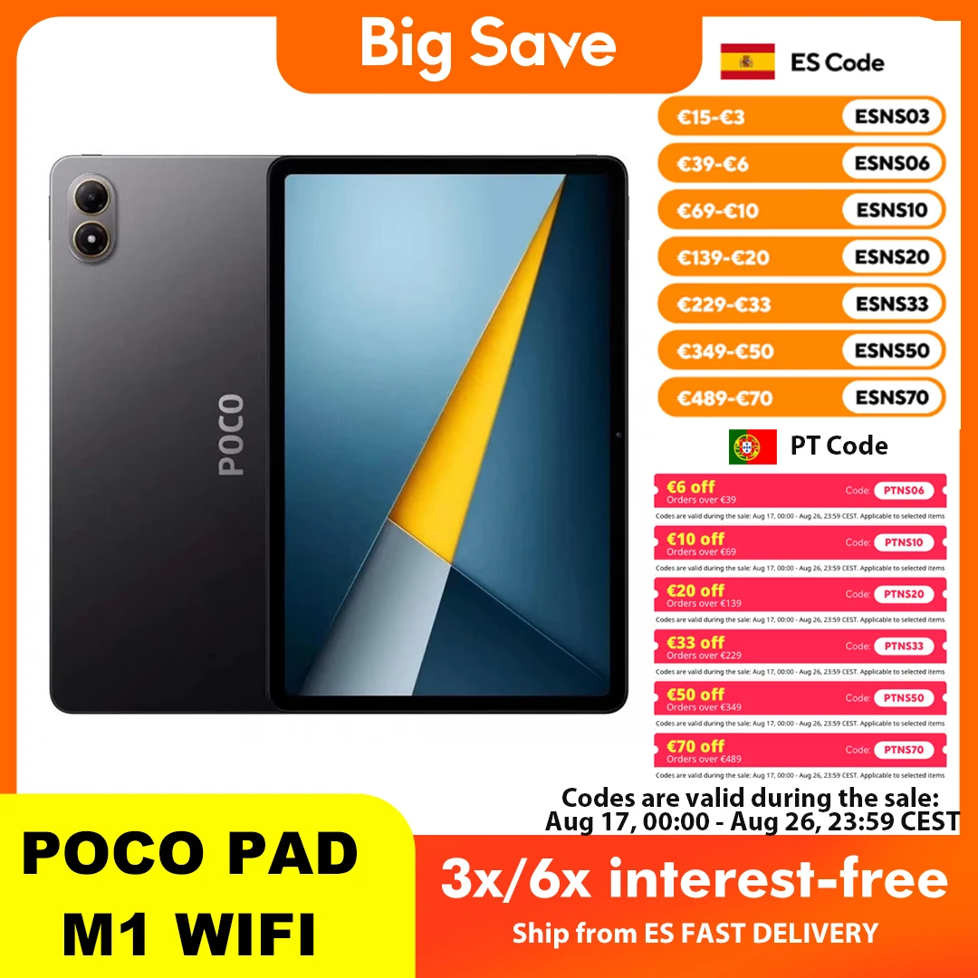 Tablette PC POCO Pad M1 d'origine, batterie 12000 mAh, écran 12,1 pouces 2,5K ultra-clair 120 Hz, processeur Snapdragon 7s Gen 4