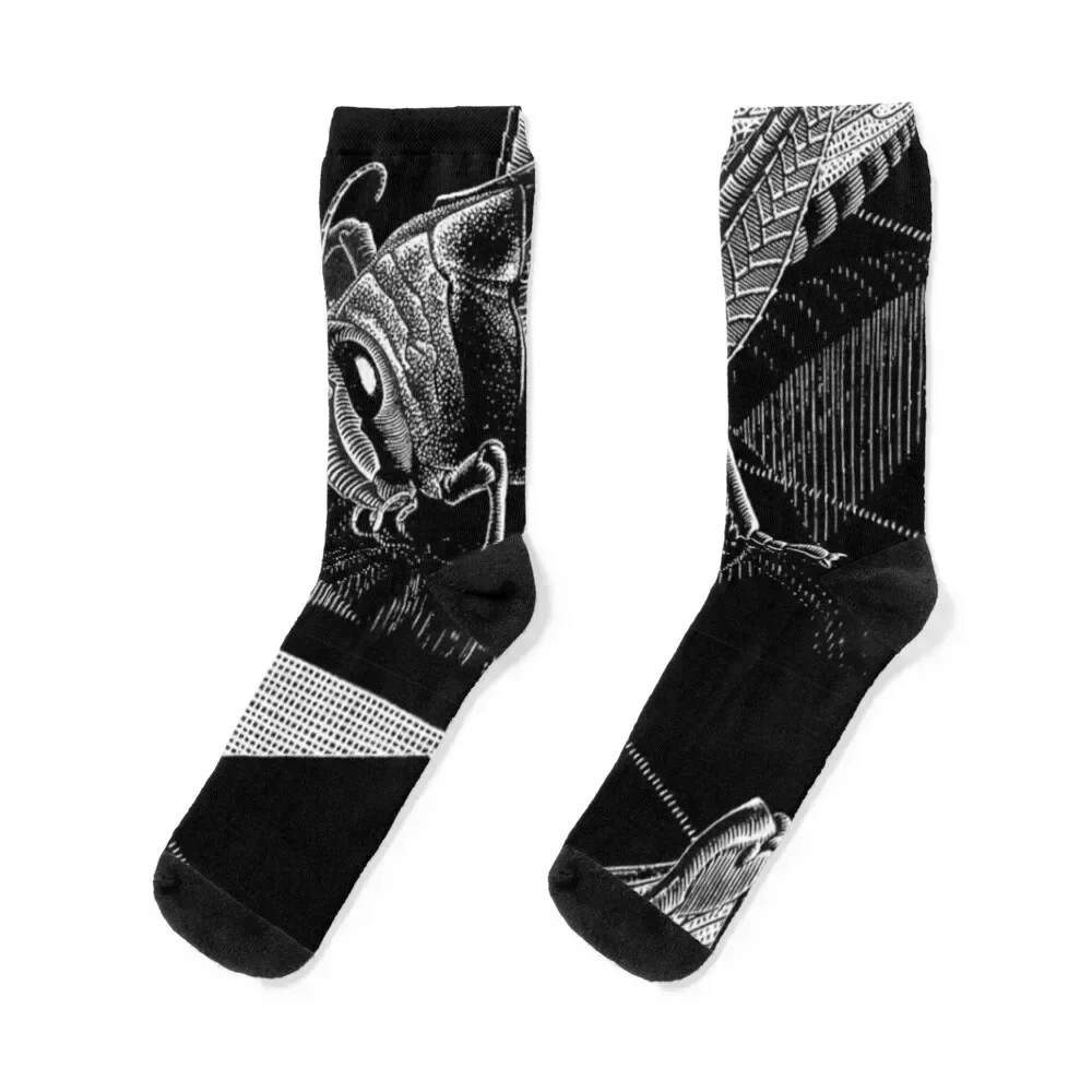 MC Escher - Grasshopper Socks man with print Lots Socks Women's Men's