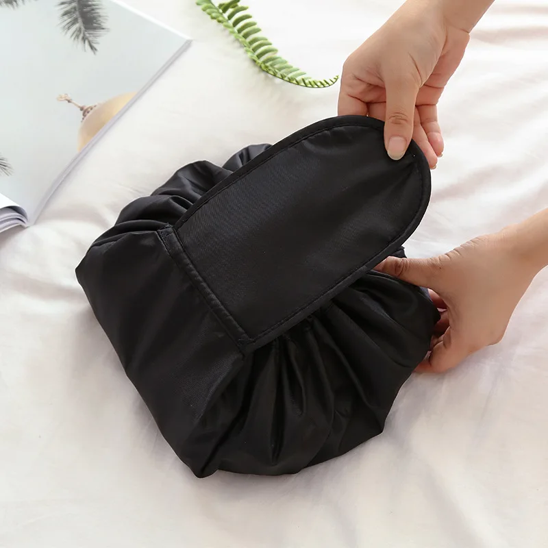 Women Drawstring Cosmetic Bag Storage Makeup Bag Organizer Female Makeup Pouch Portable Travel Toiletry Necessaries Beauty Case