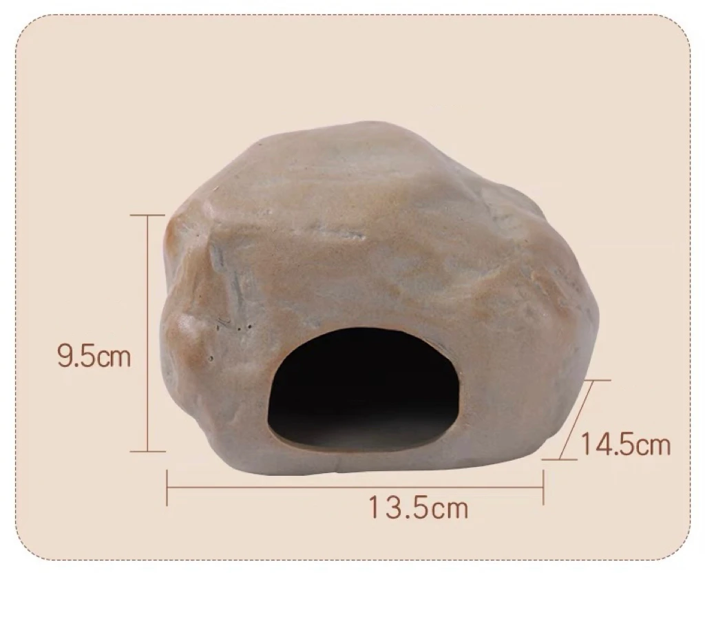 Hamster Ceramic Hideout Cage Guinea Pig Stone Tunnel chinchillas Golden Bear Cave Natural Hamster Cage Decoration Rat Small Pet