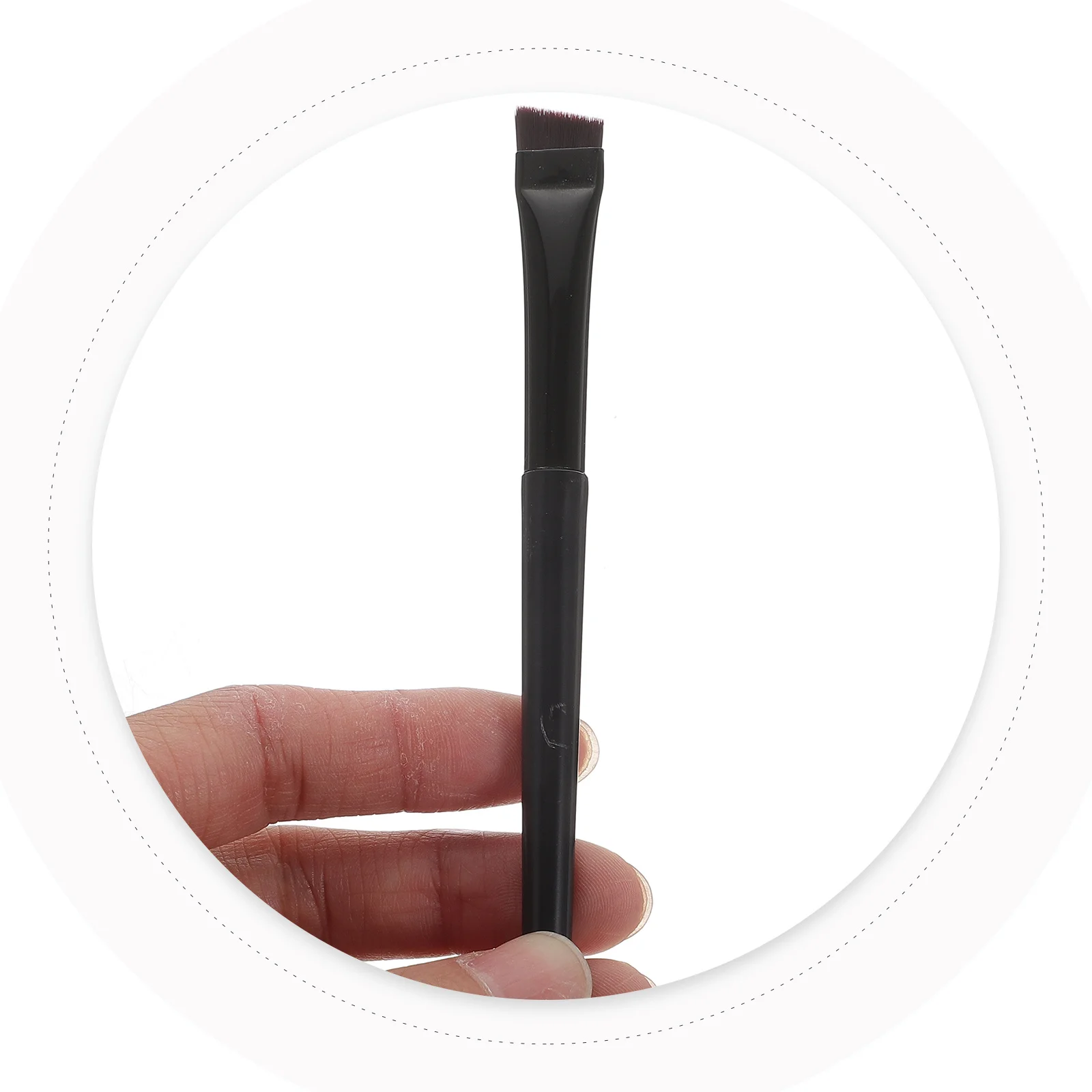 3 個のアイライナーブラシセットデュアルユース薄い角度付きアイメイクブラシ眉毛アイライナーメイクアップアイライナーブラシ女性ギフト