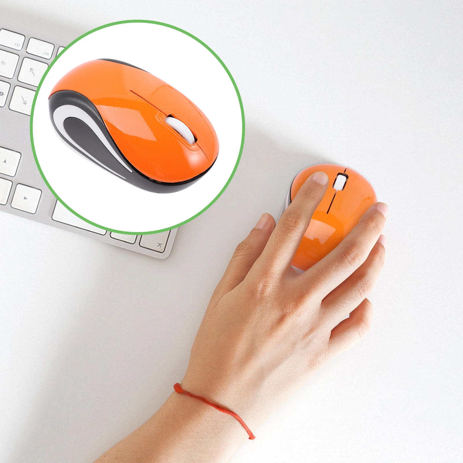 

s Wireless Mouse Ergonomic Mini Portable USB Receiver for Laptop Silent 24GHz Gaming Travel Small Compact Design