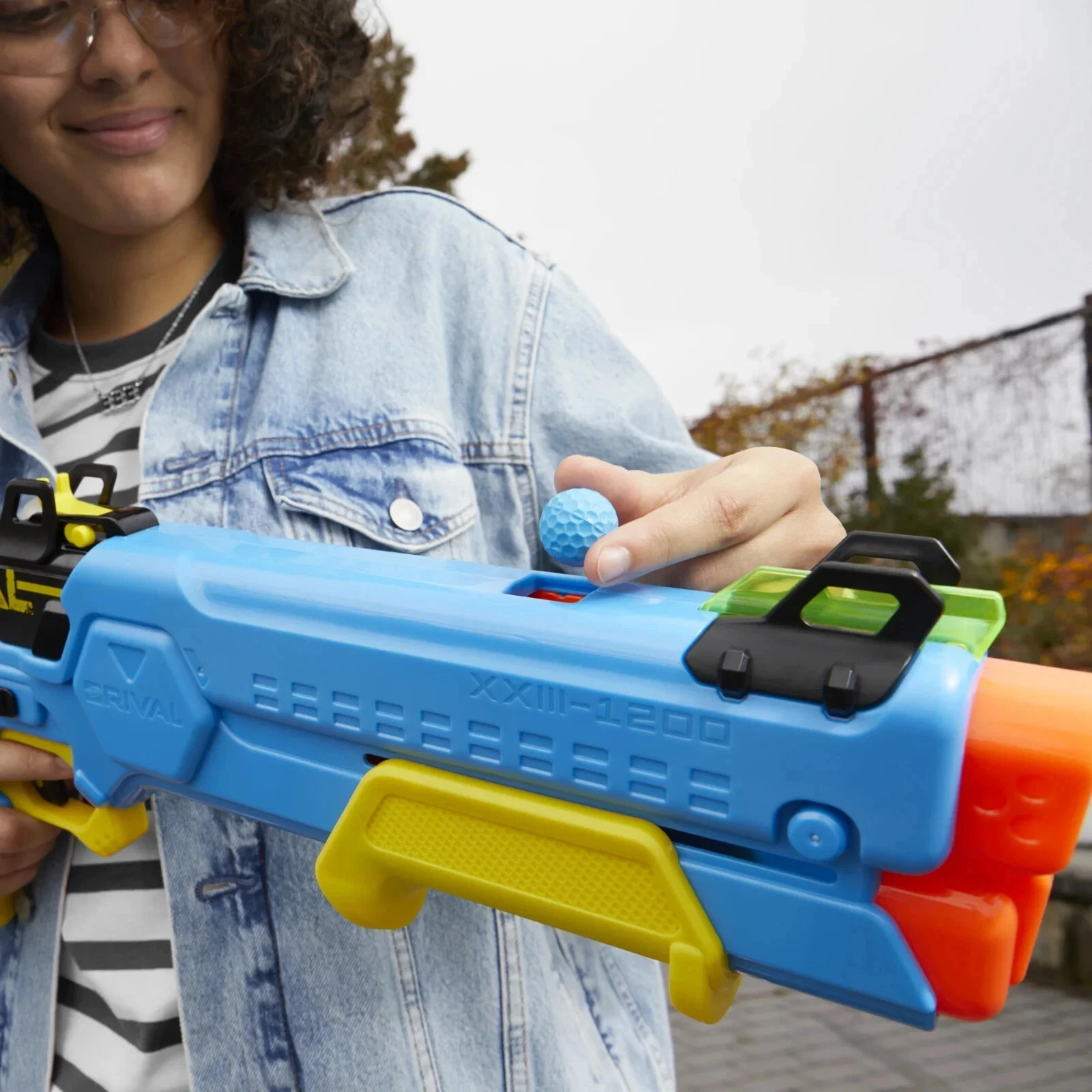 

Hasbro Nerf Rival Forerunner XXIII 1200 Blaster with Accu Rounds and Adjustable Sight Nerf Gun for Birthday Christmas Gift F6320