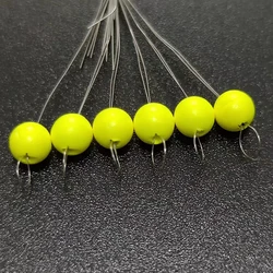50 Packs/Lot Karpervissen Vlotter 00 #0 #1 #2 #3 #4 #5 # Ronde Visserijvlotter Geel 5Mm-15Mm Bal Zoetwater Boeien Bobber 00082