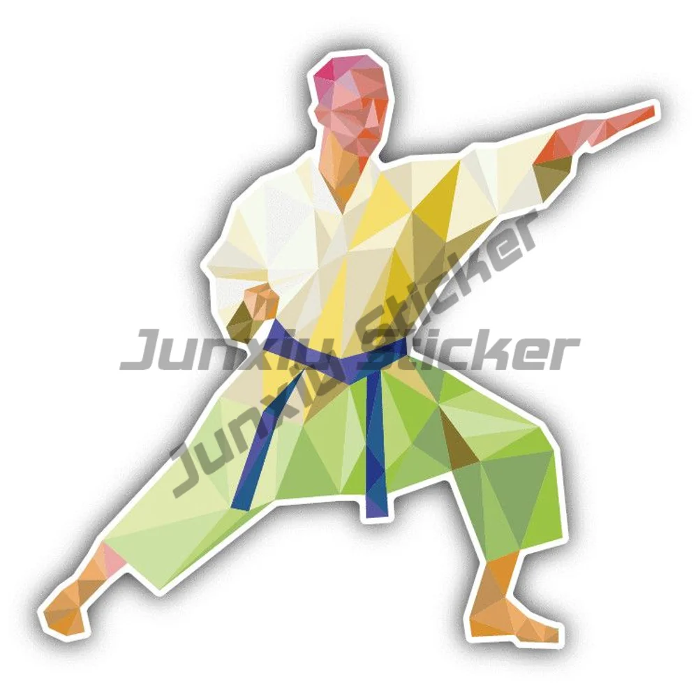 Karate Triangulated Sport Sticker Accessories Car Bumper Scratch-proof Decal Custom Printed Decals Laptop Stickers Sticker Alarm