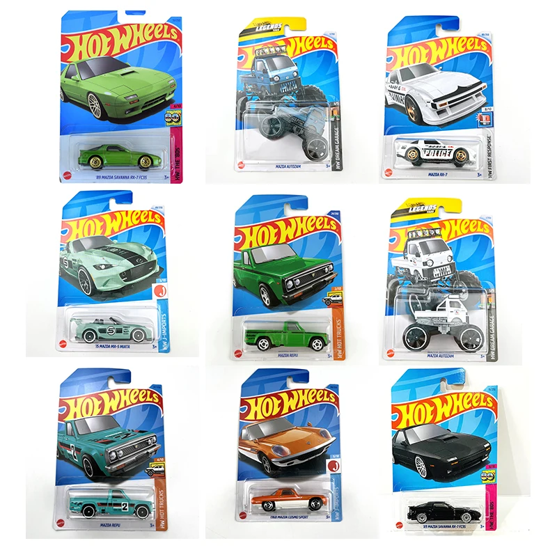 Hot Wheels Cars MAZDA SERIES 91 MAZDA MX-5 MIATA  RX-7 1/64 Metal Die-cast Model Collection Toy Vehicles