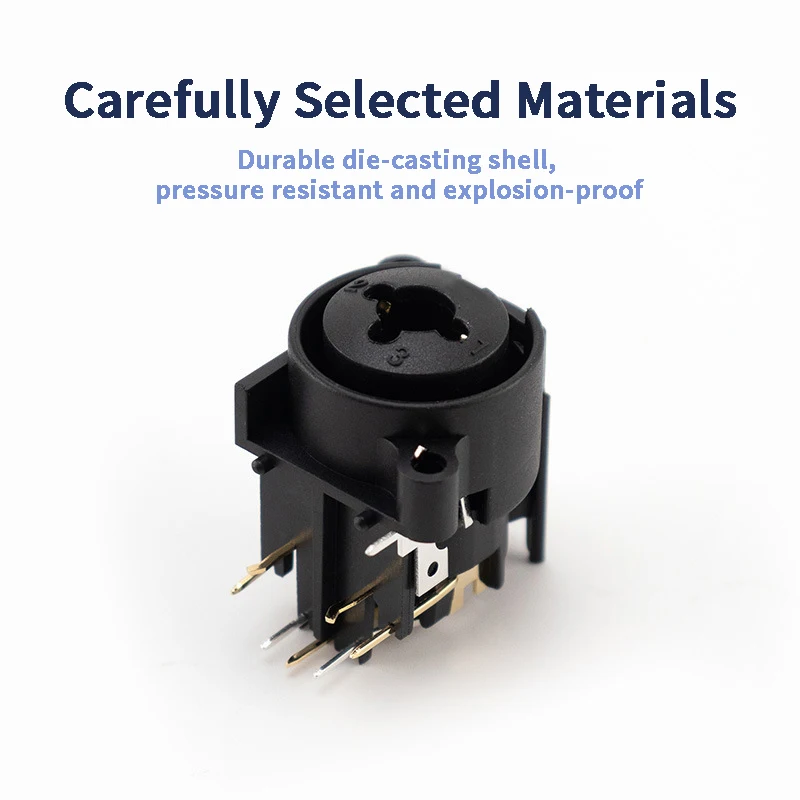 7pin Jack Connector,Panel Mount Chassis Connector 7P for Microphone/MIC/Audio/Video System Zinc Alloy+Pure Copper