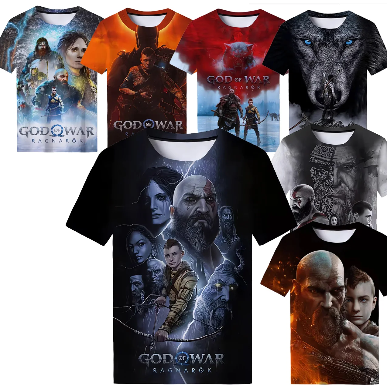 

Summer hot selling God of War God Twilight T-shirt game 3D printed streetwear for men and women casual fashion oversized T-shirt