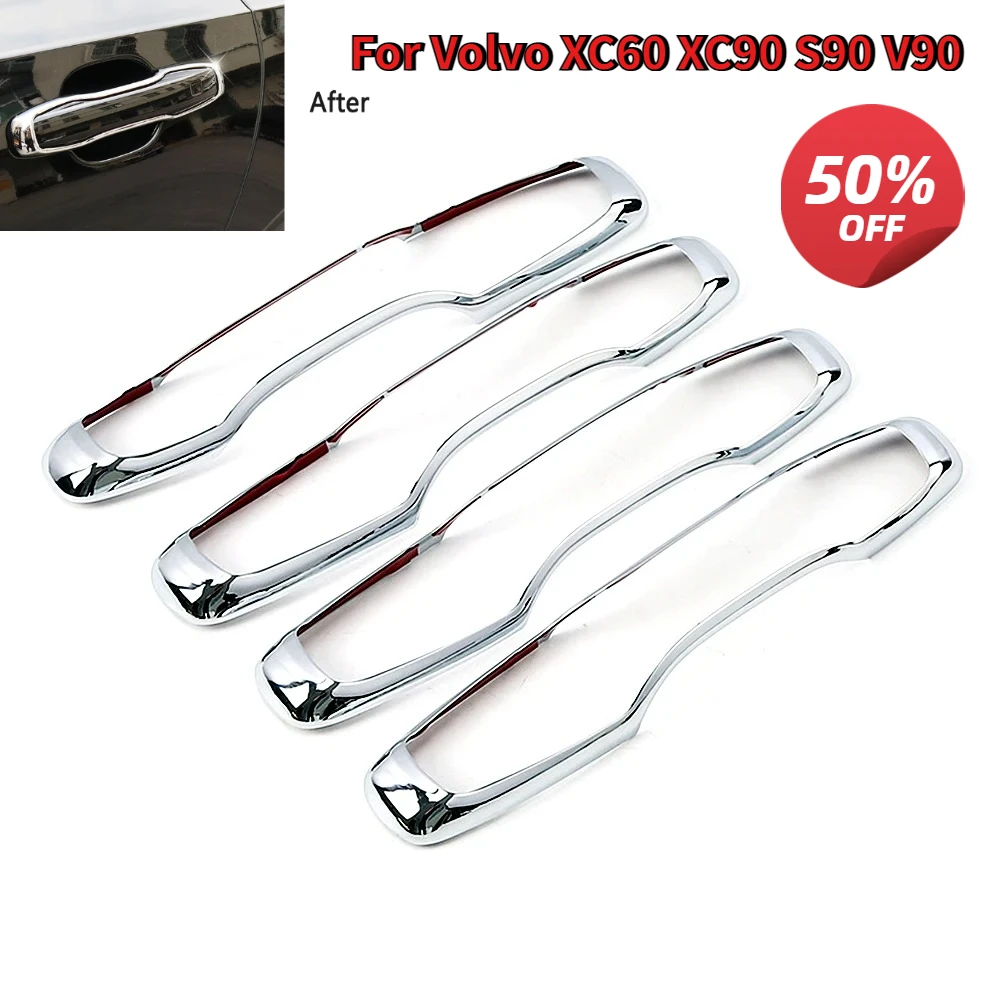 

Декоративная накладка на ручку двери с внешней декоративной наклейкой для Volvo XC60 XC90 S90 V90 2018 2019 2022