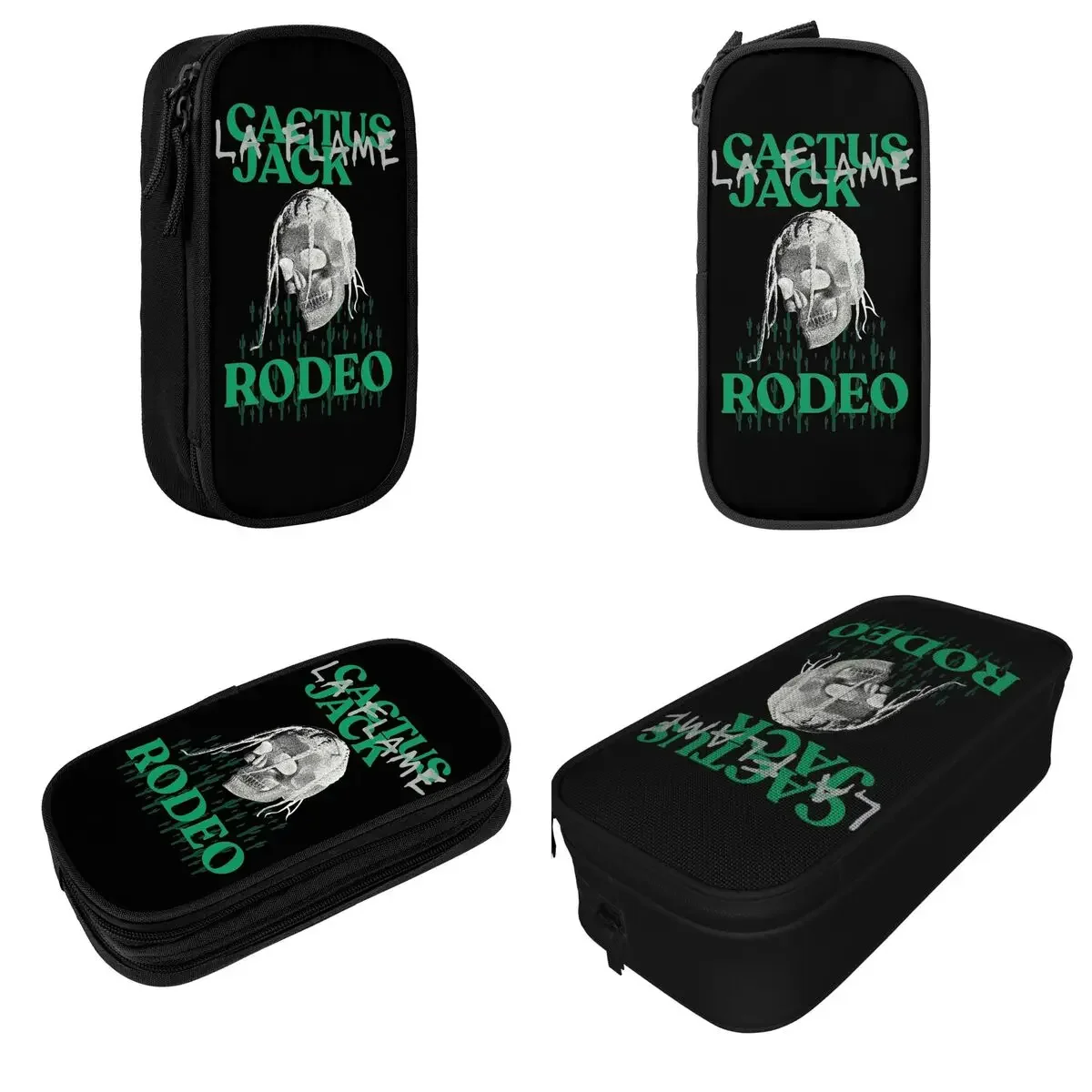 Travis Rodeo Skull Scotts Pen Box Dubbellaags Kantoorbenodigdheden met grote capaciteit Pen Case Gift