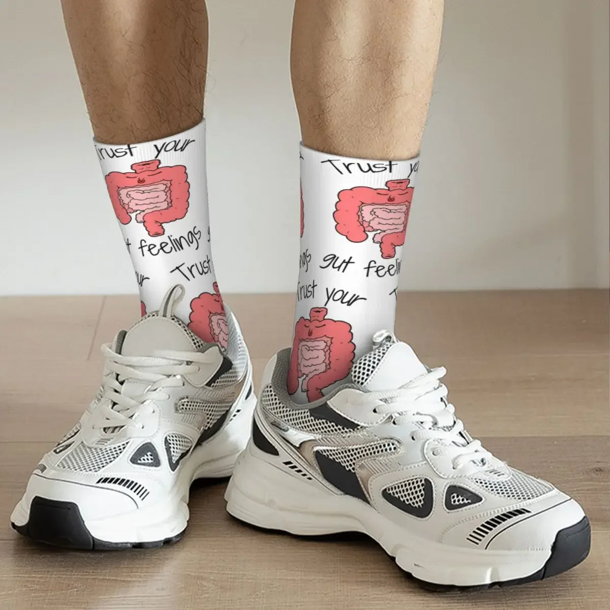 Trust Your Gut Feelings Chaussettes Harajuku, Bas super doux, Chaussettes longues toutes saisons, Accessoires pour hommes, Cadeaux pour femmes